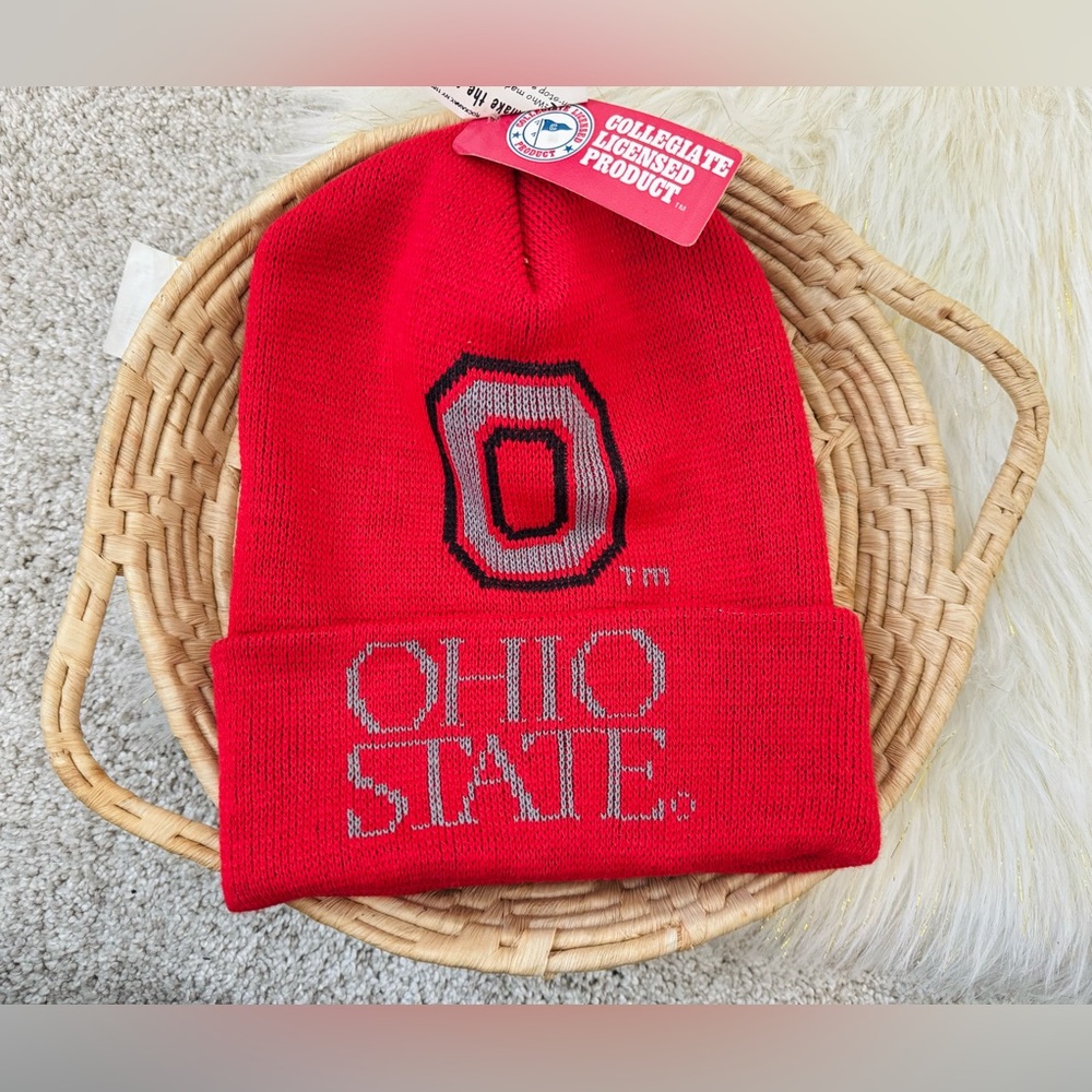 Point 40 Ohio State Red Knit Beanie Hat NWT